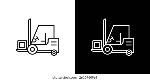 Forklift icon Vector isolated outline drawing.