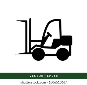 Forklift icon vector logo design template