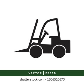 Forklift icon vector logo design template