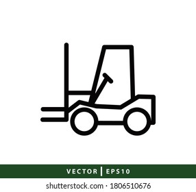 Forklift icon vector logo design template