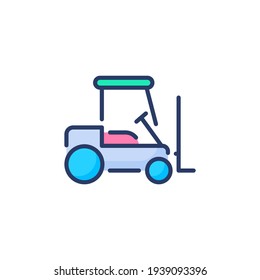 forklift icon in vector. Logotype