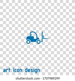 Forklift icon vector on isolated background