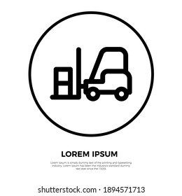 Gabelstapler-Symbol-Vektorgrafik. Paketsymbol. Eps10 Vektorgrafik.