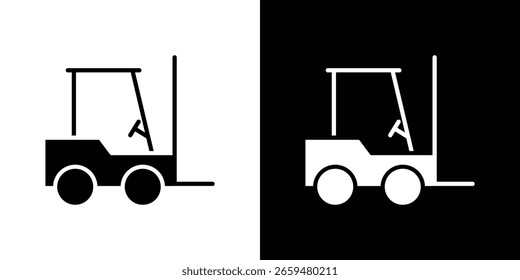 Gráficos escalables del Vector del icono de la carretilla elevadora