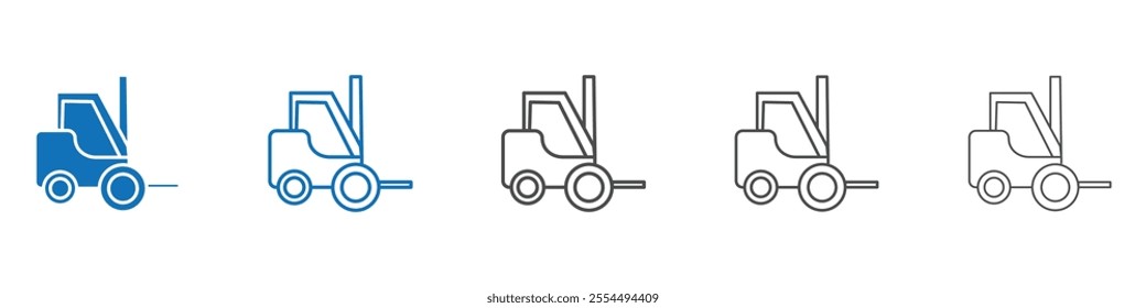 Forklift icon vector set collection for web