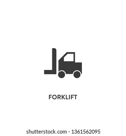 forklift icon vector. forklift sign on white background. forklift icon for web and app