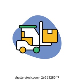 Forklift Icon vector stock illustration
