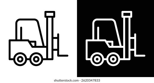 Forklift icon vector for web and mobile app. Symbol isolated.
