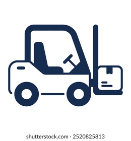 Forklift icon. Forklift, Warehouse, Logistics, truck, Unloading, Lift truck, Transport, Industrial, Pallet. Vector icon illustration