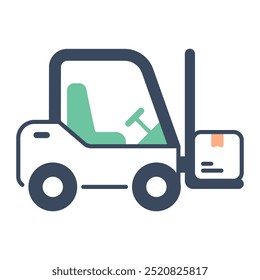 Forklift icon. Forklift, Warehouse, Logistics, truck, Unloading, Lift truck, Transport, Industrial, Pallet. Vector icon illustration