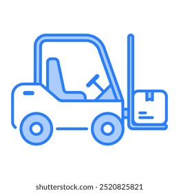 Forklift icon. Forklift, Warehouse, Logistics, truck, Unloading, Lift truck, Transport, Industrial, Pallet. Vector icon illustration