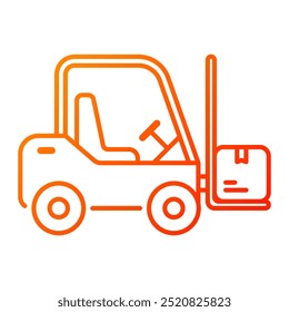 Forklift icon. Forklift, Warehouse, Logistics, truck, Unloading, Lift truck, Transport, Industrial, Pallet. Vector icon illustration