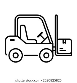 Forklift icon. Forklift, Warehouse, Logistics, truck, Unloading, Lift truck, Transport, Industrial, Pallet. Vector icon illustration