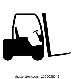 Forklift Icon for Warehouse and Material Handling Design