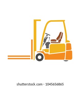 Forklift Icon, Warehouse Forklift, Power Lifting Symbol, Fork Lift Illustration