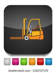 Forklift Icon, Warehouse Forklift, Power Lifting Symbol, Fork Lift Illustration