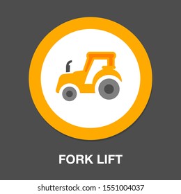 Forklift Icon, Warehouse Forklift, Power Lifting Symbol, Fork Lift Illustration