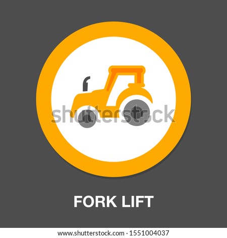 forklift icon, warehouse forklift, power lifting symbol, fork lift illustration