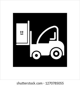 Forklift Icon, Warehouse Forklift Vector Art Illustration