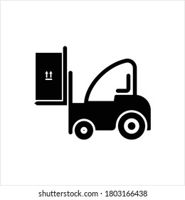 Forklift Icon, Warehouse Forklift Vector Art Illustration
