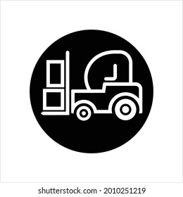 Forklift Icon, Warehouse Forklift Vector Art Illustration