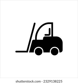 Forklift Icon, Warehouse Forklift Vector Art Illustration