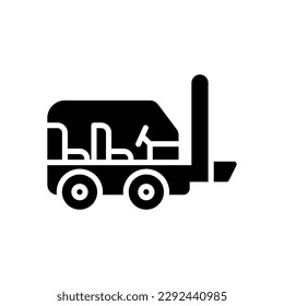 icono de carretilla elevadora para el diseño de tu sitio web, logotipo, aplicación, interfaz de usuario.