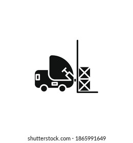 Forklift icon for your website, logo, app, UI, product print. Forklift concept flat Silhouette vector illustration icon