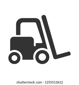 Forklift icon.Cargo transportation vector sign.Forklift truck illustration for graphic design, web and mobile platforms.