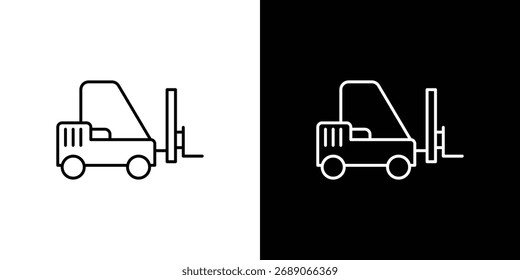 Forklift icons pack suitable for web and infographics