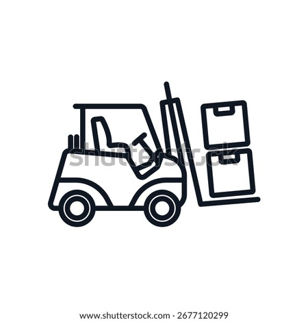 forklift icons. Simple vector icons With Background. Flat style design
