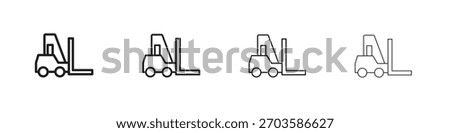 Forklift icons symbol vector elements for infographic web