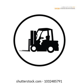 forklift icon.vector illustration.