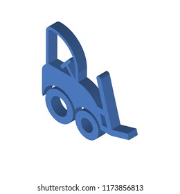 Forklift isometric left top view 3D icon