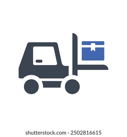 Forklift lift icon, Vector Graphics