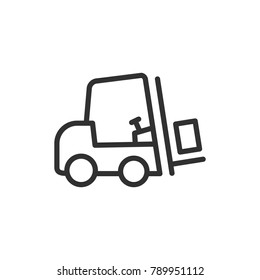 forklift. Line with Editable stroke