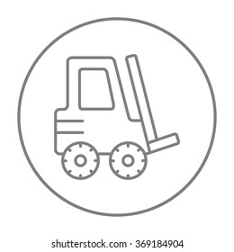 Icono de la línea de elevación de la horquilla.