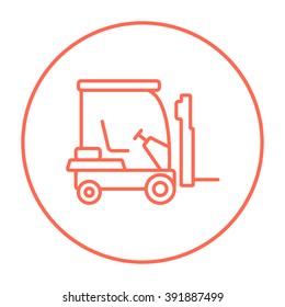 Forklift line icon.