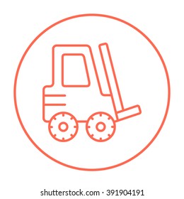 Forklift line icon.