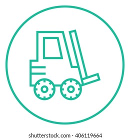 Forklift line icon.