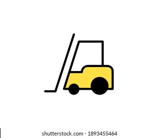 Forklift line icon. Vector symbol in trendy flat style on white background. Commerce sing for design.