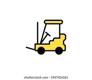 Forklift line icon. Vector symbol in trendy flat style on white background. Commerce sing for design.