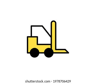 Forklift line icon. Vector symbol in trendy flat style on white background. Commerce sing for design.