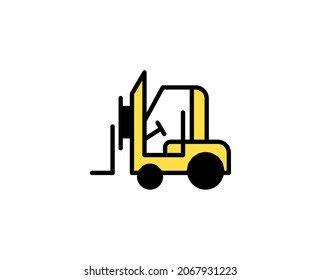 Forklift line icon. Vector symbol in trendy flat style on white background. Commerce sing for design.