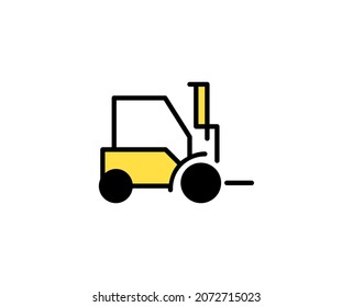 Forklift line icon. Vector symbol in trendy flat style on white background. Commerce sing for design.