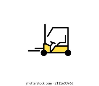 Forklift line icon. Vector symbol in trendy flat style on white background. Commerce sing for design.