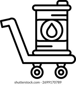Línea de carretilla elevadora Vector Icon Design