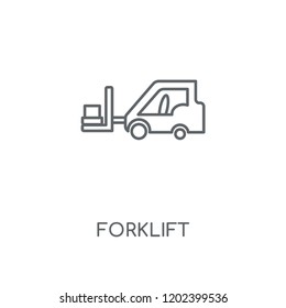 Forklift linear icon. Forklift concept stroke symbol design. Thin graphic elements vector illustration, outline pattern on a white background, eps 10.