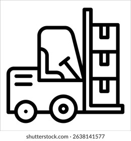 Forklift Loader Icon Element For Design