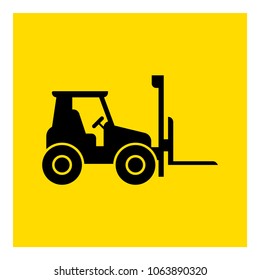 Forklift loader icon vector